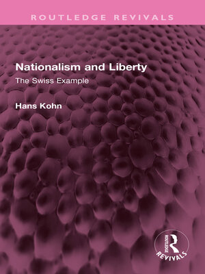cover image of Nationalism and Liberty
